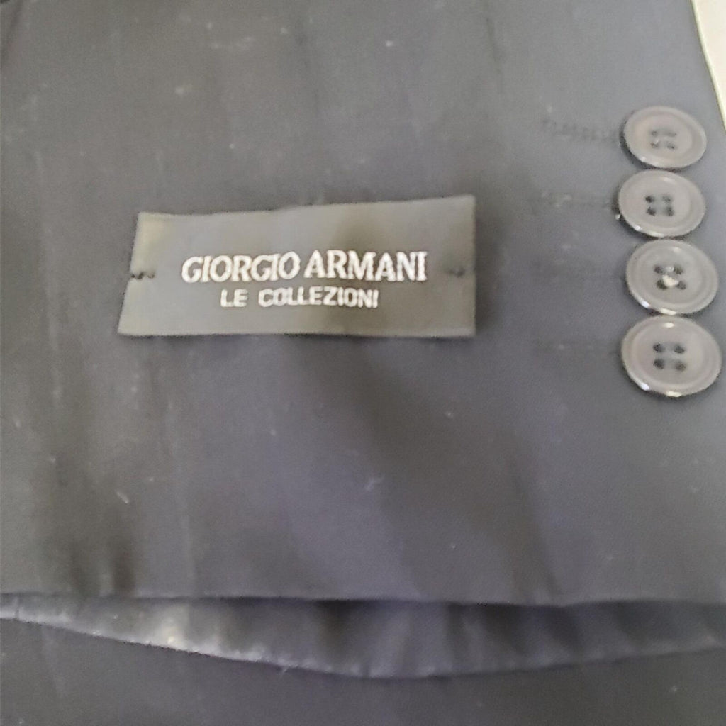Giorgio Armani 6143 LECOLLEZIONI Wool Black Mens Blazer Coat Jacket 52R