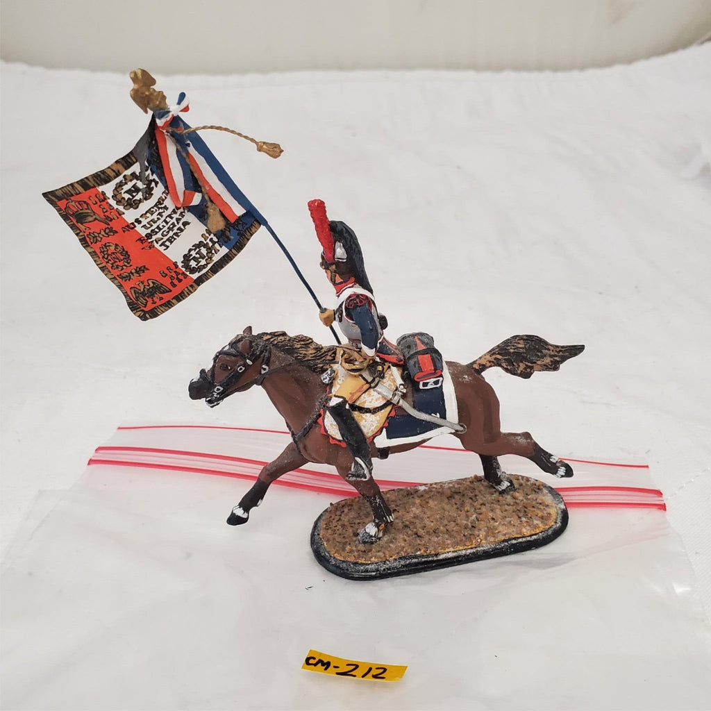 St. Petersburg Hand Painted Metal Toy Soldier Flag Bearer Calvary Unit CM-212