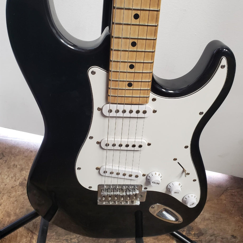 Kona Strat Style Black & White Electric Guitar
