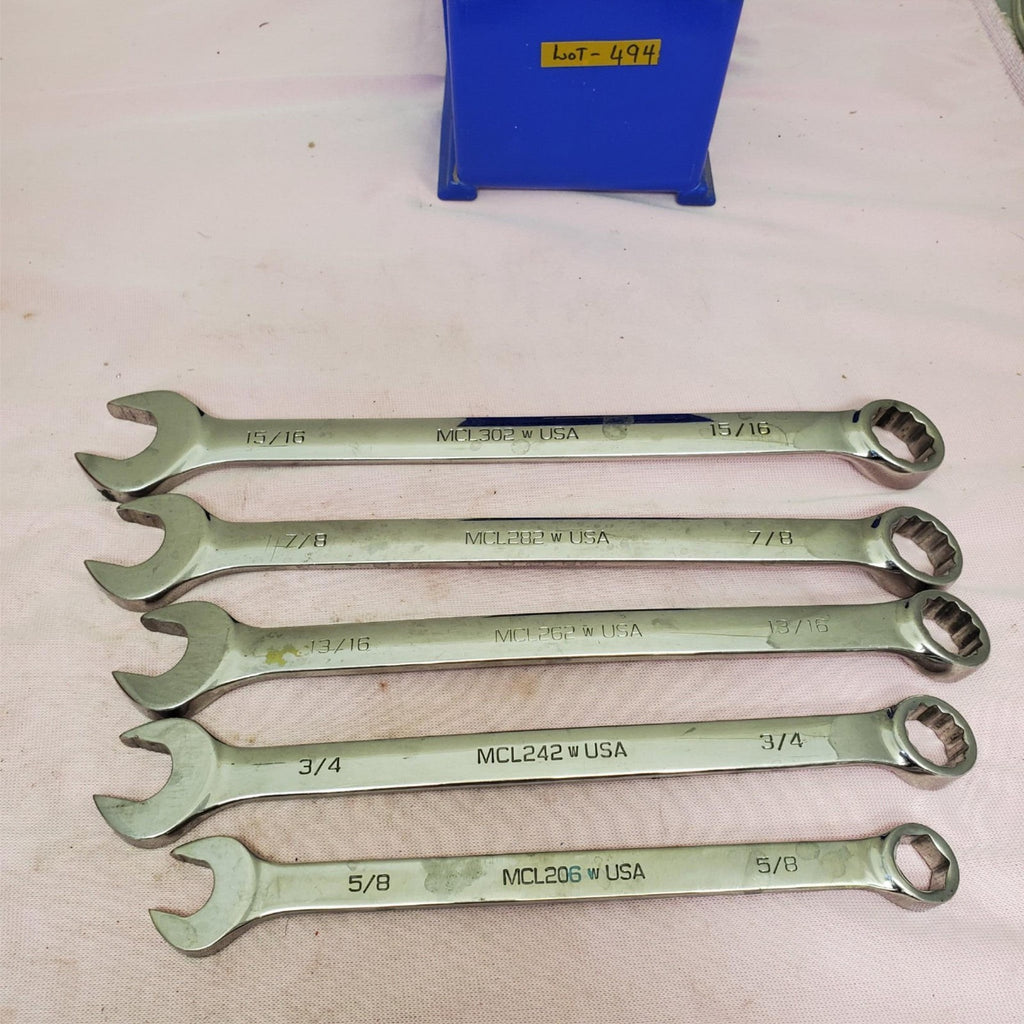 Lot of 5 Matco Combination Wrench Set LOT-494
