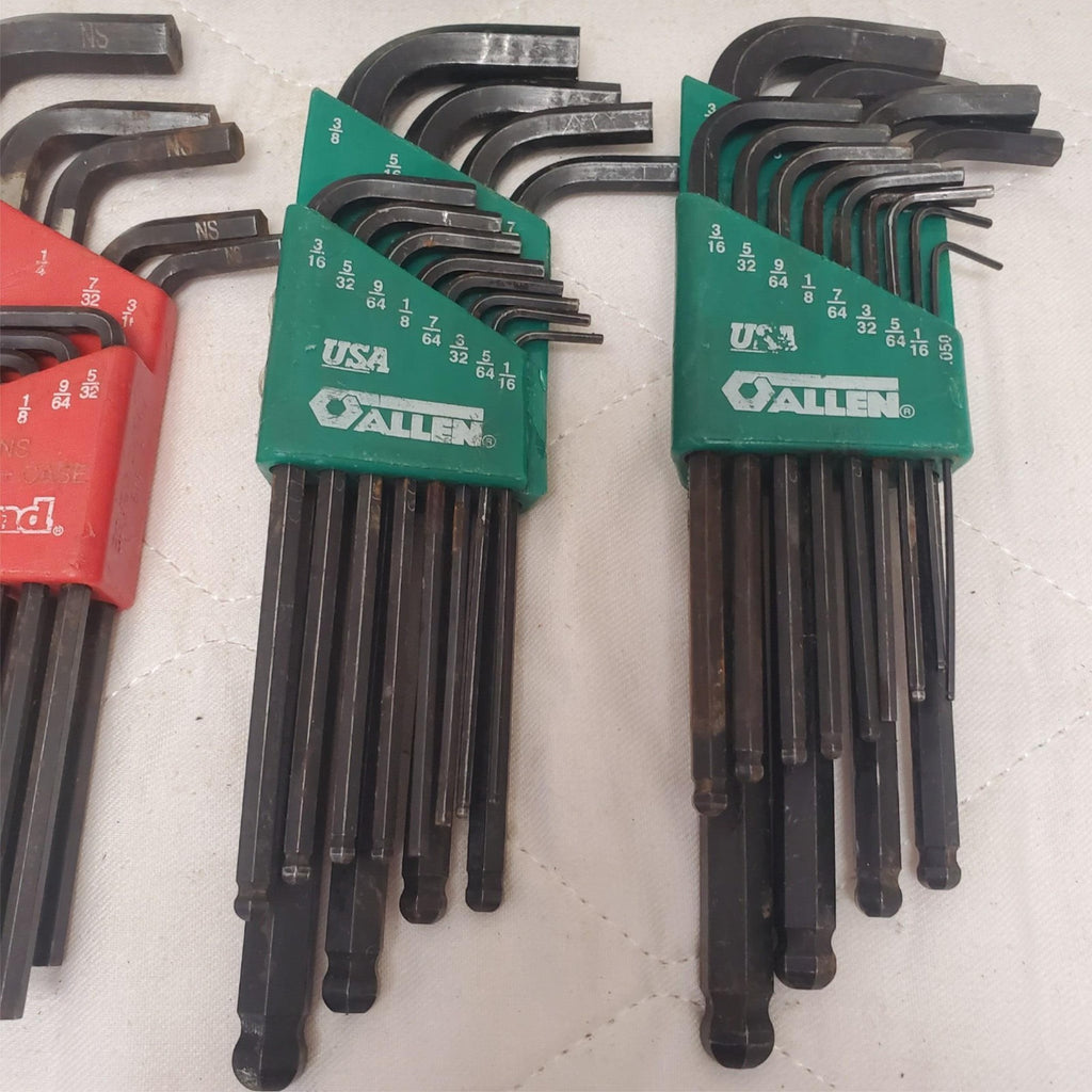 Lot of 3 Eklind L Shaped Hex Wrench Set & Allen Hex Key Sets LOT-795