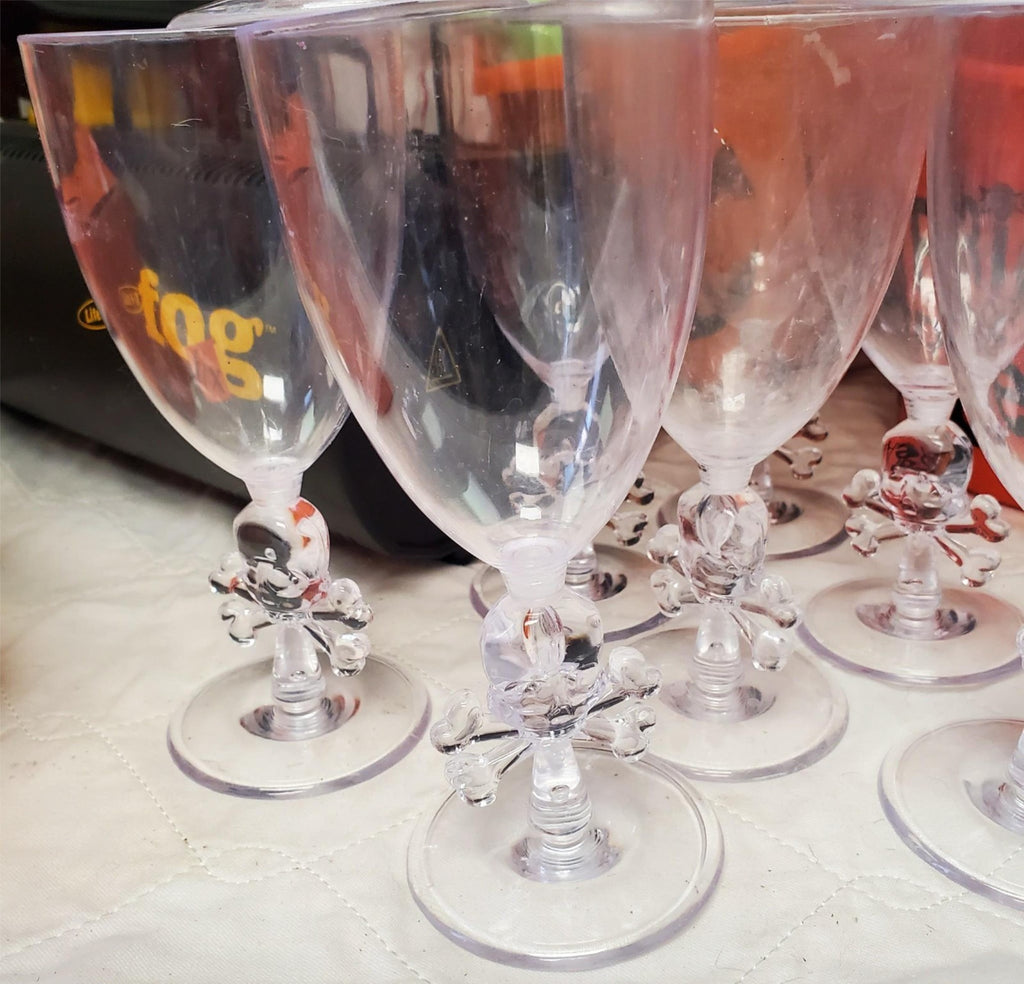 Halloween Decor Party Supplies bundle with Fog Machine Bulbs Goblets and Props