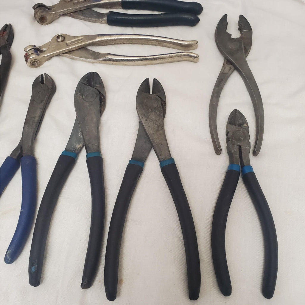 Lot of 9 Assorted Reversible Wire Twister, Heavy Duty Side Cutters Pliers LOT-18