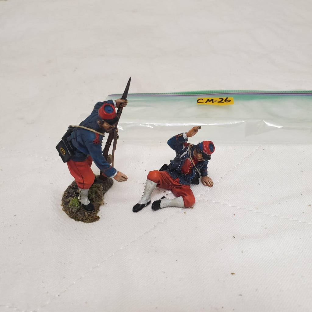 Set of 2 John Jenkins French Foreign Legion Wounded, Helping Legionnaire CM-26