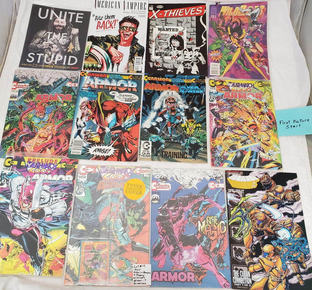 Lot of 12 Wildcats Armor X-Thieves Armorines & Other Comic Books #13