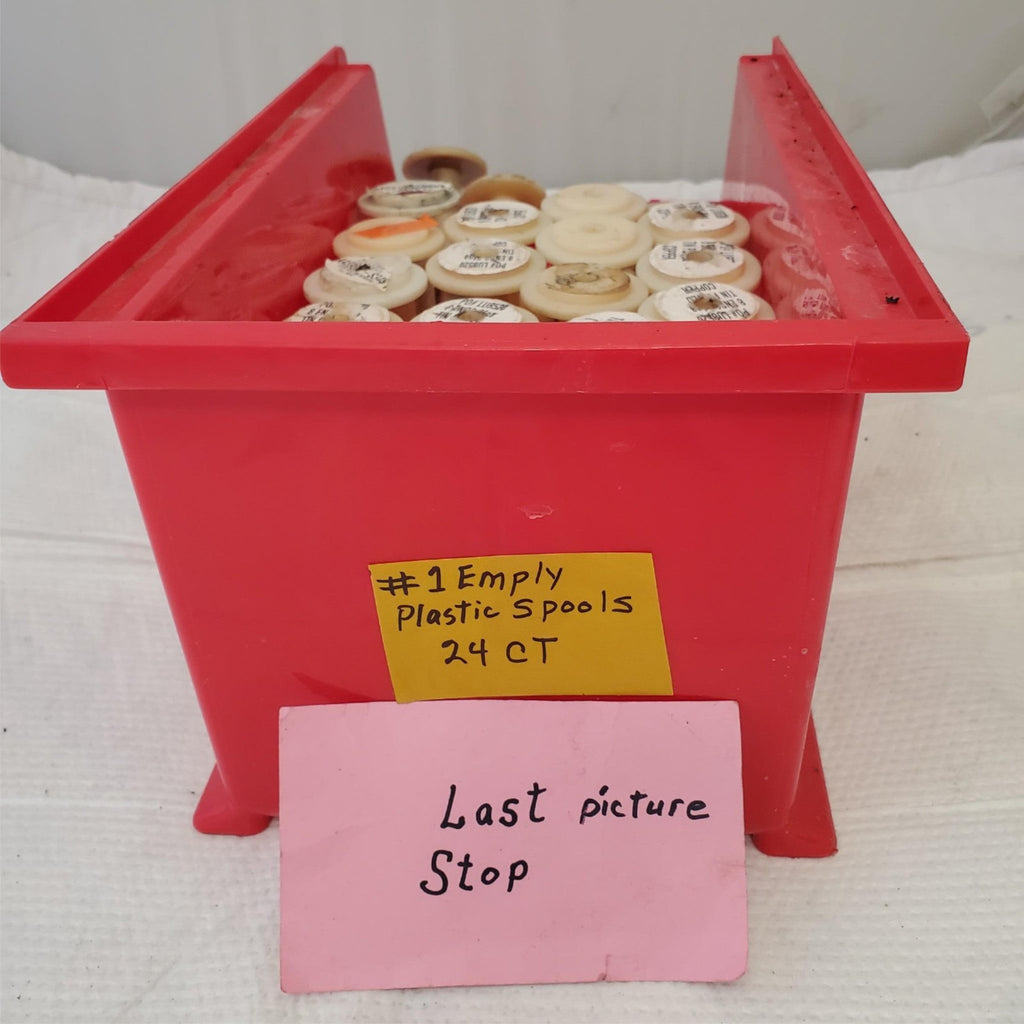 Lot of 24 Empty Plastic Spools #1