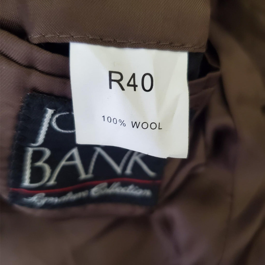 JOS A BANK Signature Collection 100% Wool Men Brown Blazer Sport Coat Jacket 40R