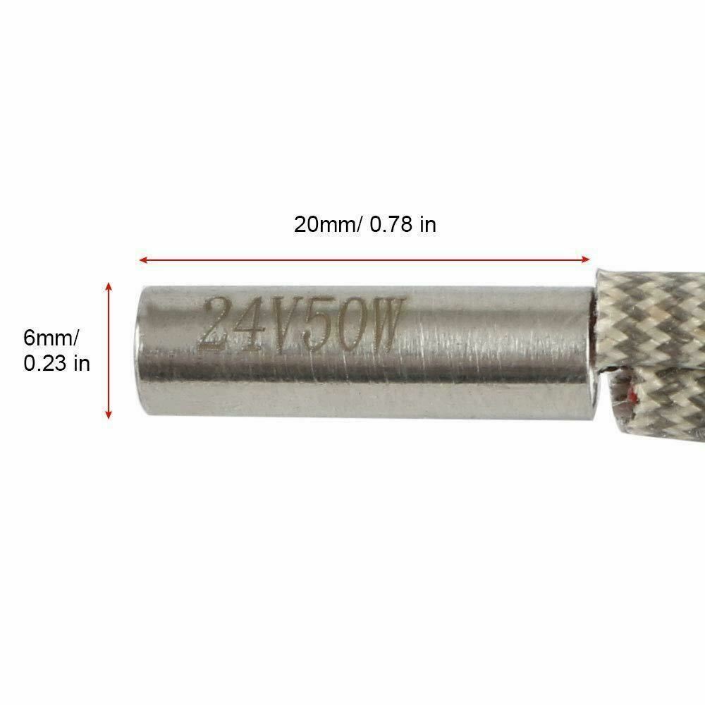 3D Printer Heating Tube 12V 50W Upgraded Ceramic Cartridge Heater