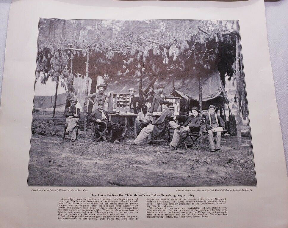 Photograph Print History of the Civil War How Union Soldiers Got Their Mail 1864