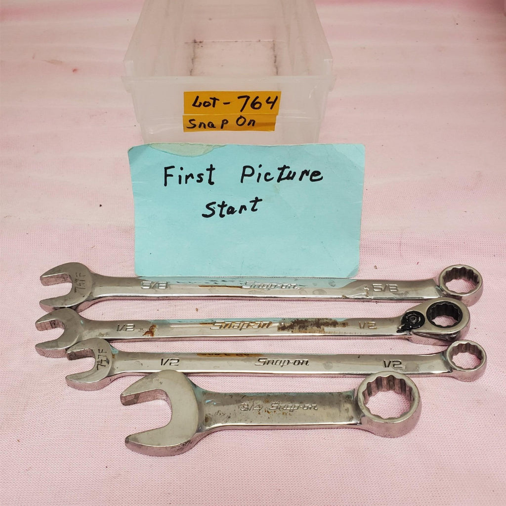 Lot of 4 Snap-on Assorted Size Combination Wrenches LOT-764