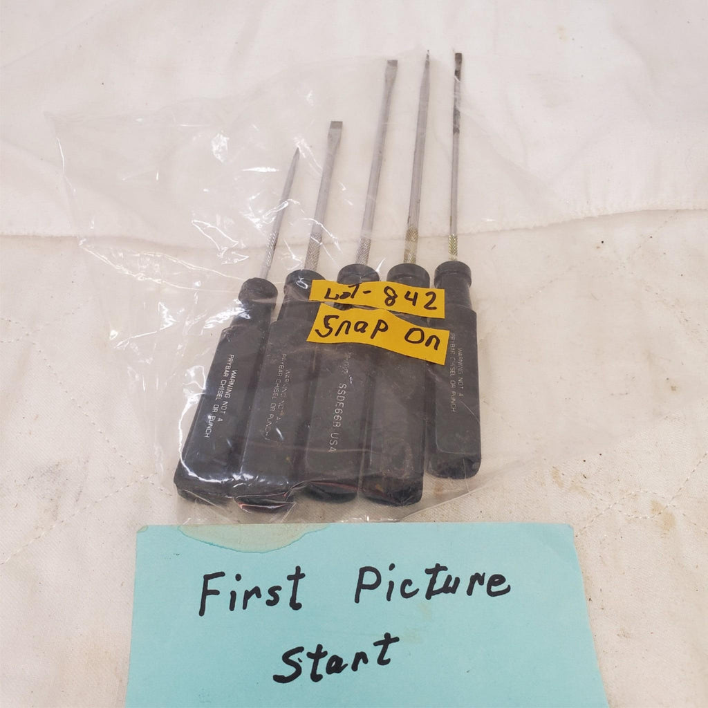 Lot of 5 Snap-on Electronic Slotted Flat Tip Screwdriver Set LOT-842