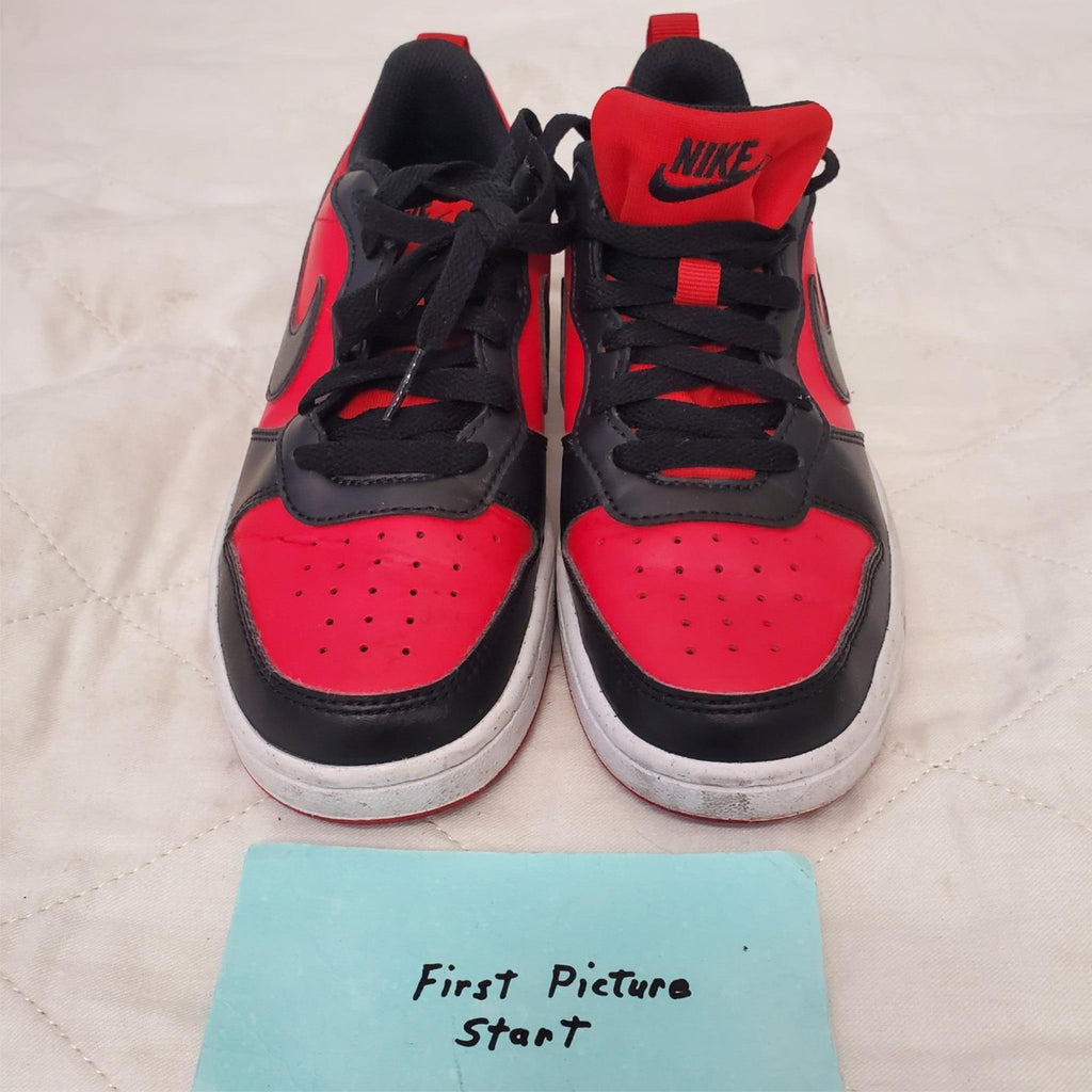 Nike Court Borough Low Recraft Red & Black Shoes US Size 3.5Y