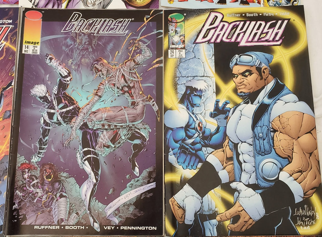 Lot of 12 Brigade Backlash Artifacts & Marvel Comic Books #22