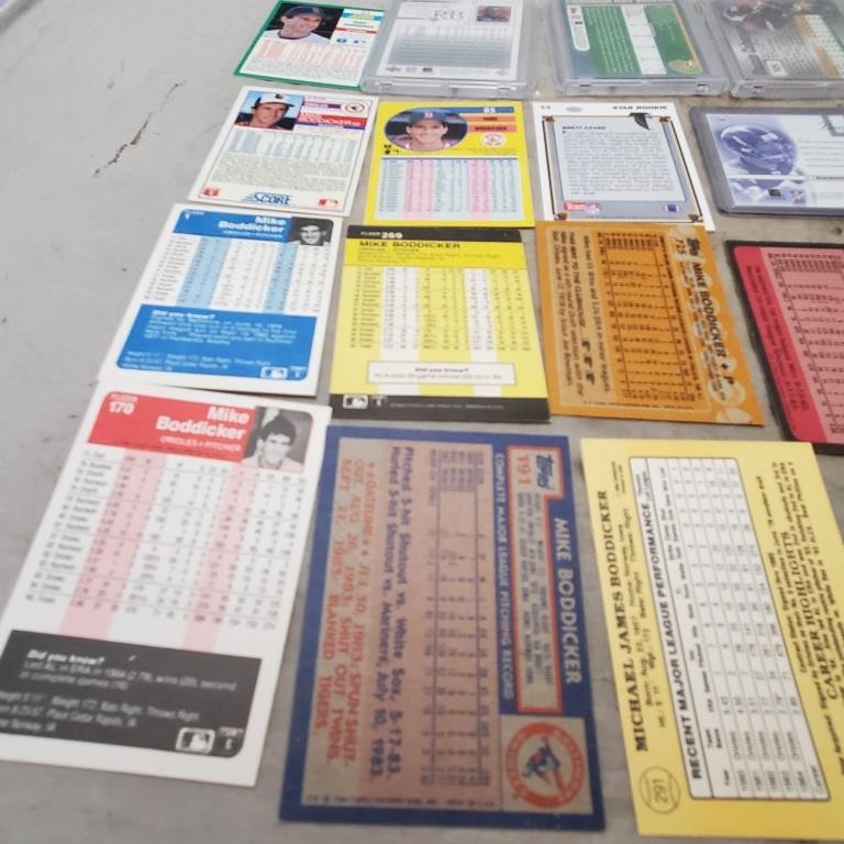 Lot Vintage Orioles Fleer Mike Boddicker Baseball Cards