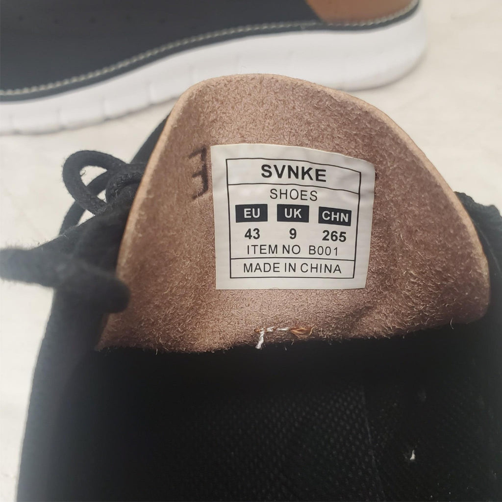 SVNKE Men's Casual Dress Oxfords Shoes Breathable Knit Leisure Sneakers UK9