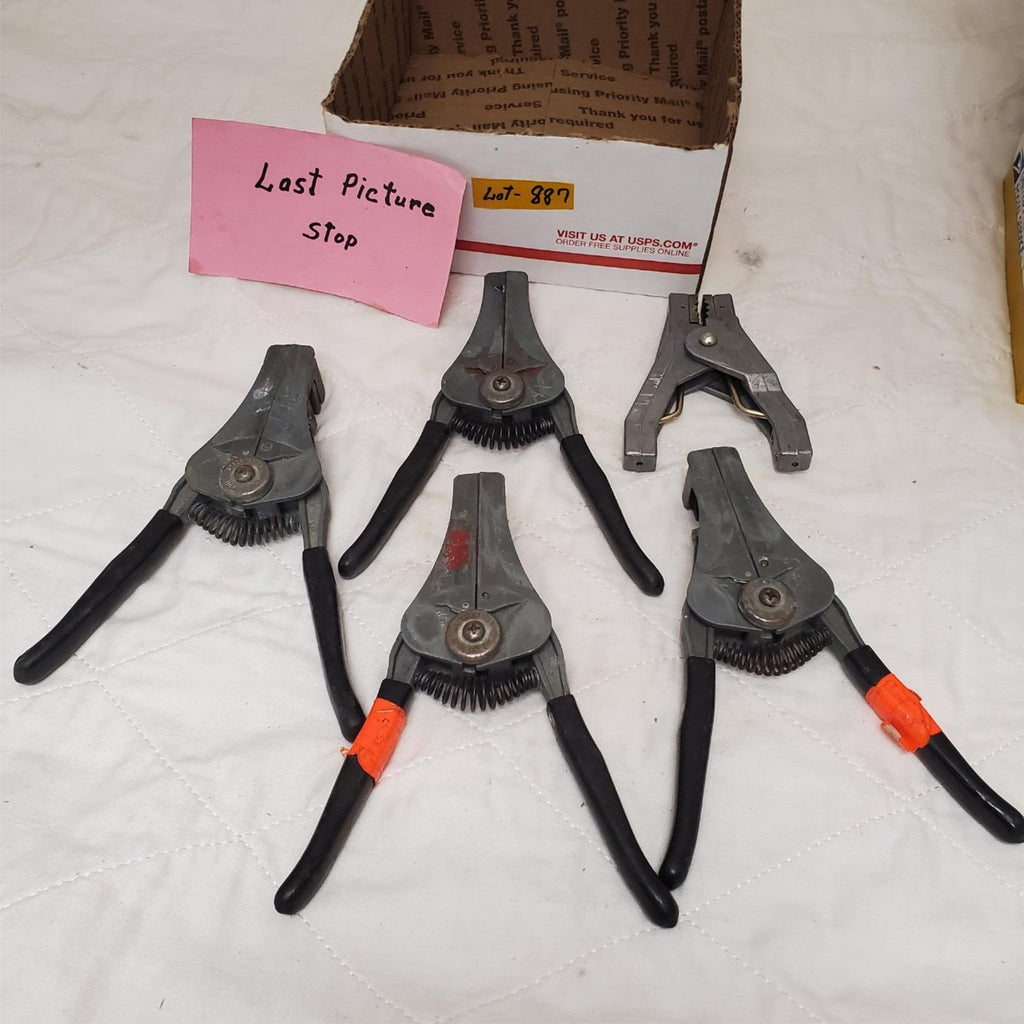 Lot of 4 Ideal Stripmaster Wire Strippers & Grounding Clamp LOT-887