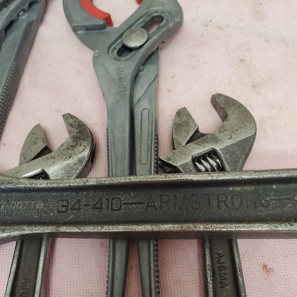 Lot of 5 Assorted Adjustable Wrench and Pliers Set LOT-929