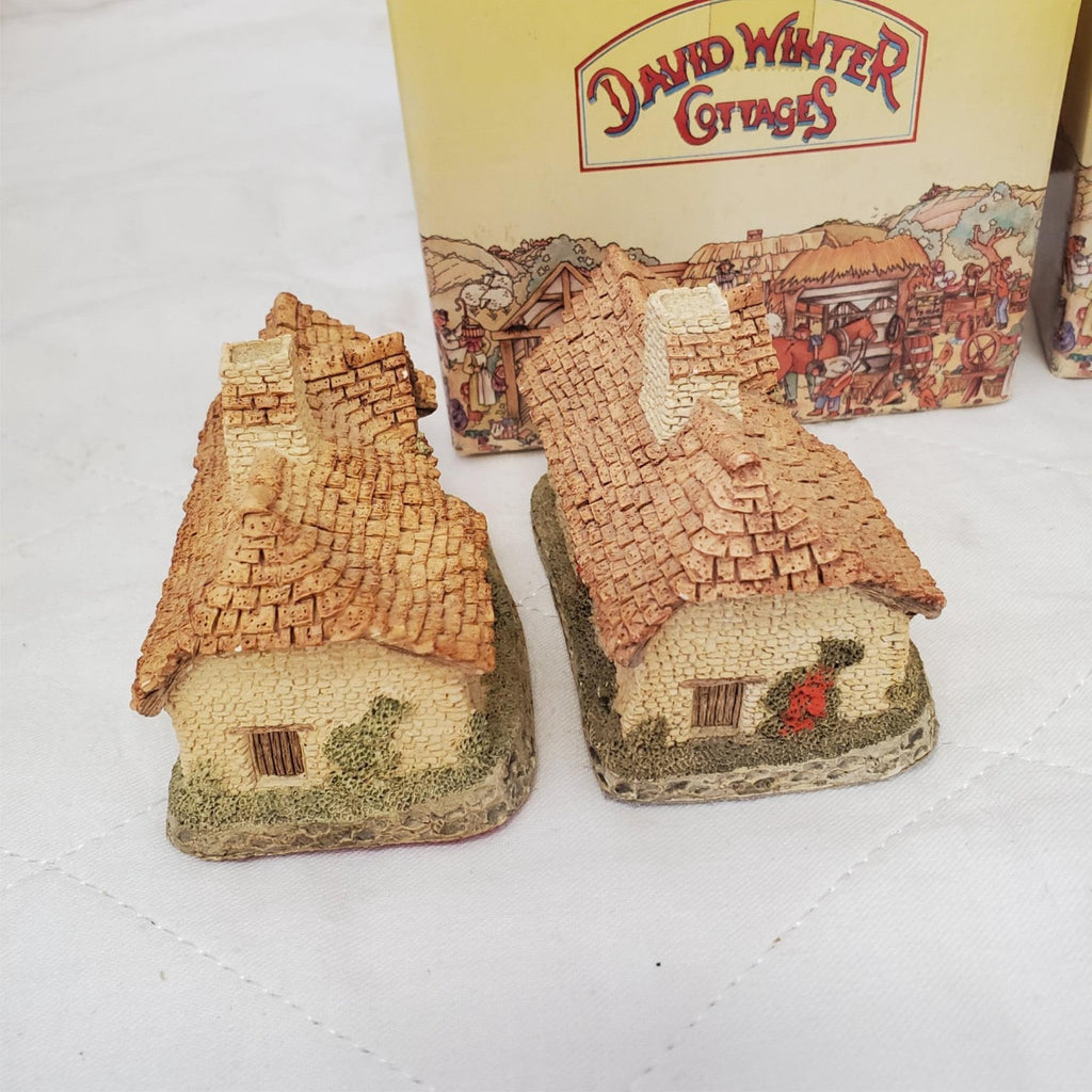 Lot of 3 David Winter Sussex Cottage Figurine w/Box