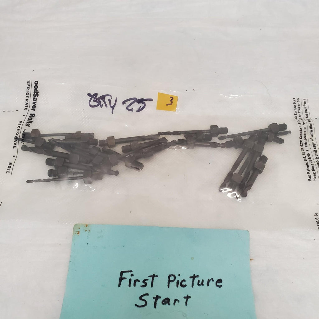 Lot of 25 Assorted Threaded Drill Bits Aircraft Tool - 3
