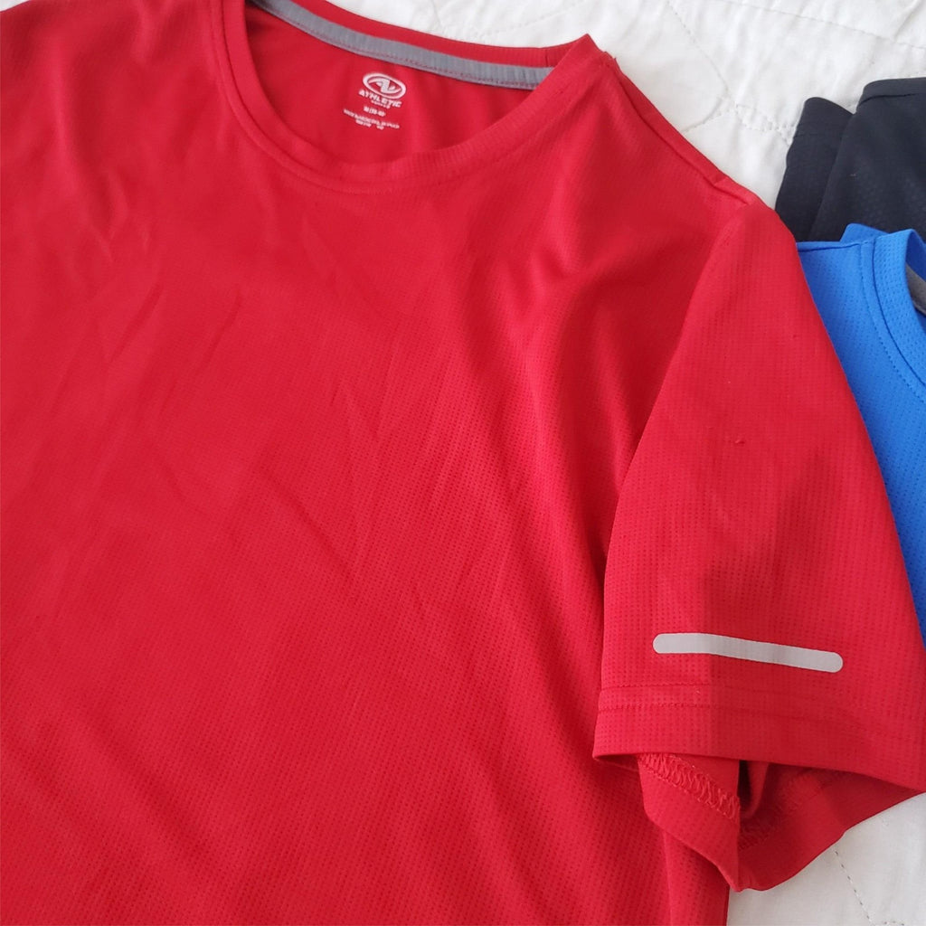 Lot of 4 Assorted Size M 38-40 Multi Brand Dry Fit Short Sleeve Shirt Men's 