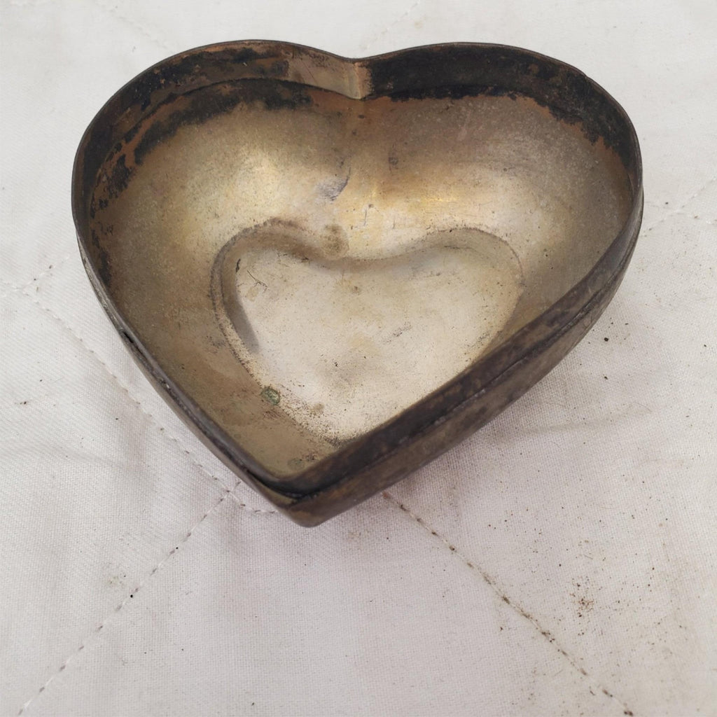 Vintage Brass Heart Shaped Trinket Dish