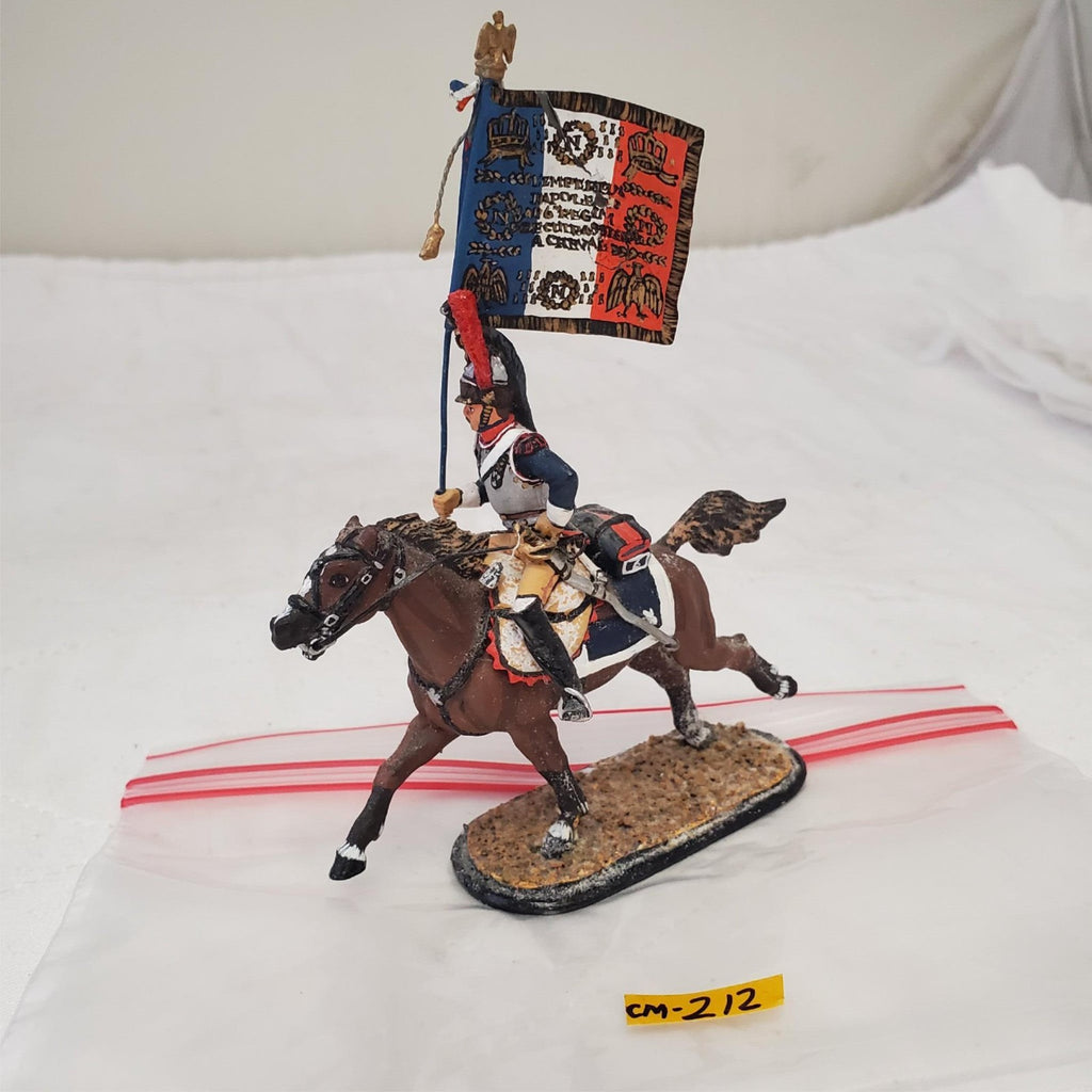 St. Petersburg Hand Painted Metal Toy Soldier Flag Bearer Calvary Unit CM-212