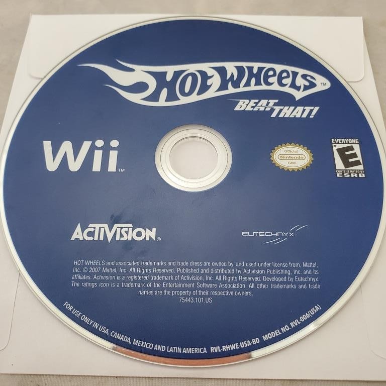 Hot Wheels: Beat That Nintendo Wii Video Game Disc Only