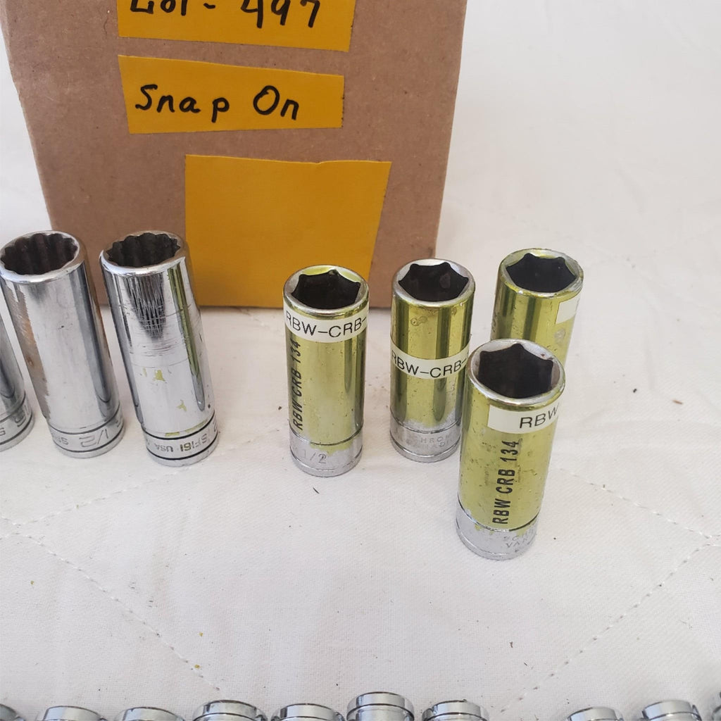 Lot of Snap-On Assorted Various Drive Sockets LOT 497