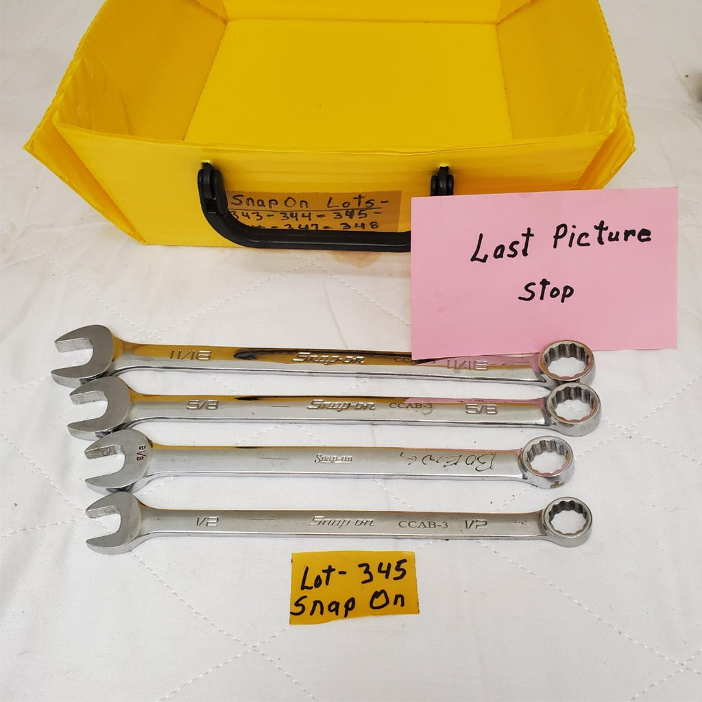 Lot of 4 Snap-on 12-Point combination Wrenches LOT-345