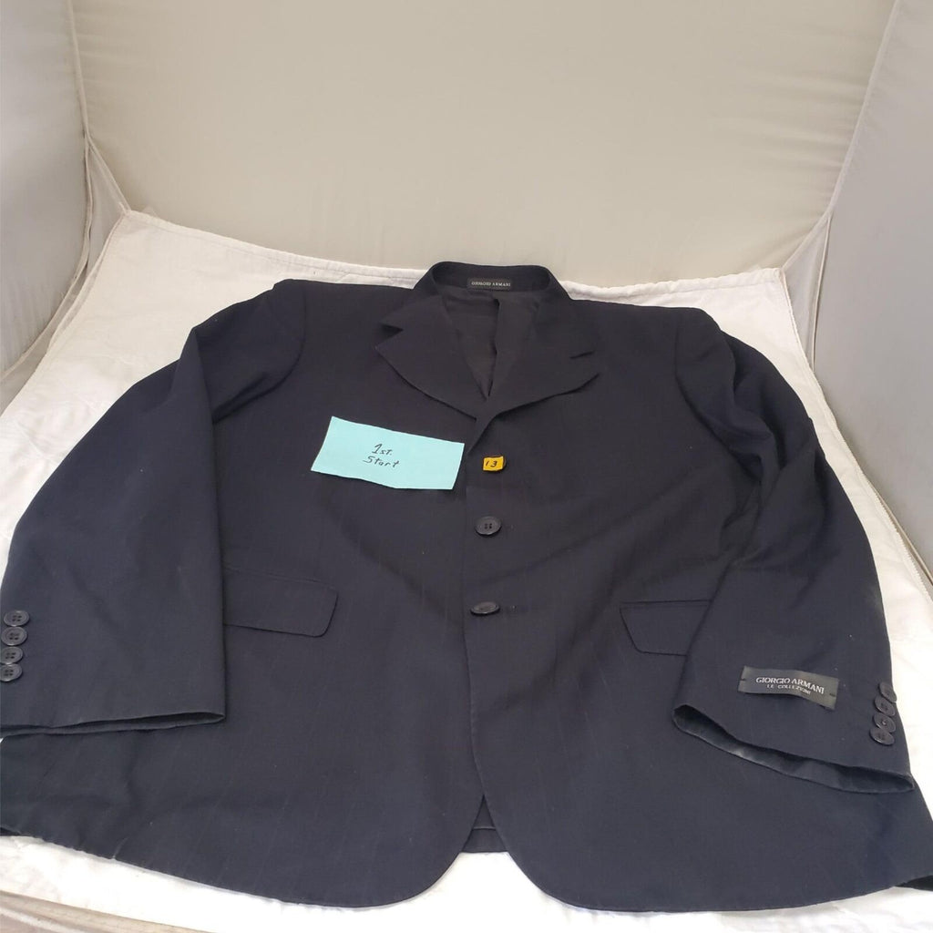 Giorgio Armani 6143 LECOLLEZIONI Wool Black Mens Blazer Coat Jacket 52R