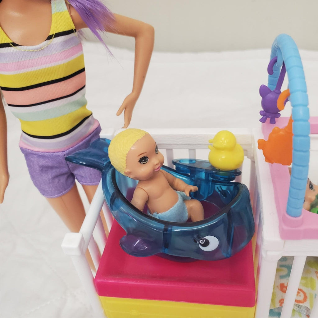 Mattel Nap 'n' Nurture Nursery Barbie Skipper Babysitters Playset