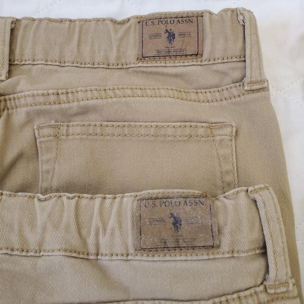 Lot of 4 U.S. Polo Assn. Honey Khaki Straight fit Denim Size 14