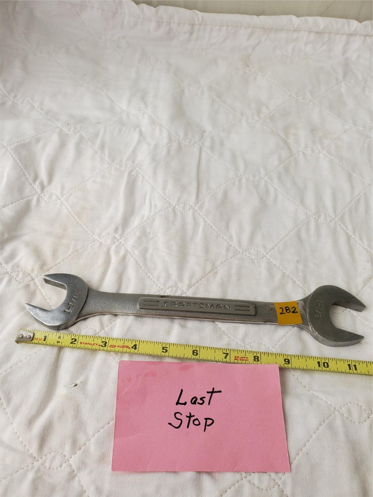 CRAFTSMAN 1 1/8 - 1 1/16 VV44586 Double-Ended Open Wrench Tool LOT 282