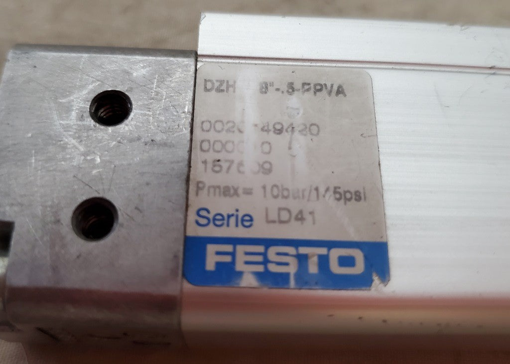 FESTO DZH 5-8-.5-PPVA 157609 INCH SERIES PNEUMATIC AIR CYLINDER