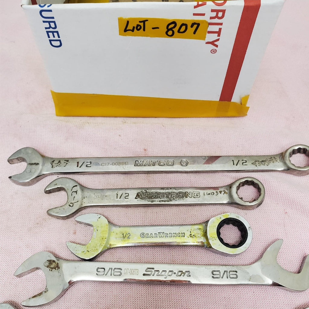 Lot of 12 Assorted Combination Wrench Set LOT-807