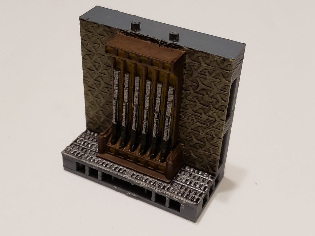 3D Printed Hand Painted Cyberglow City Charming Terrain Modular Gun Store