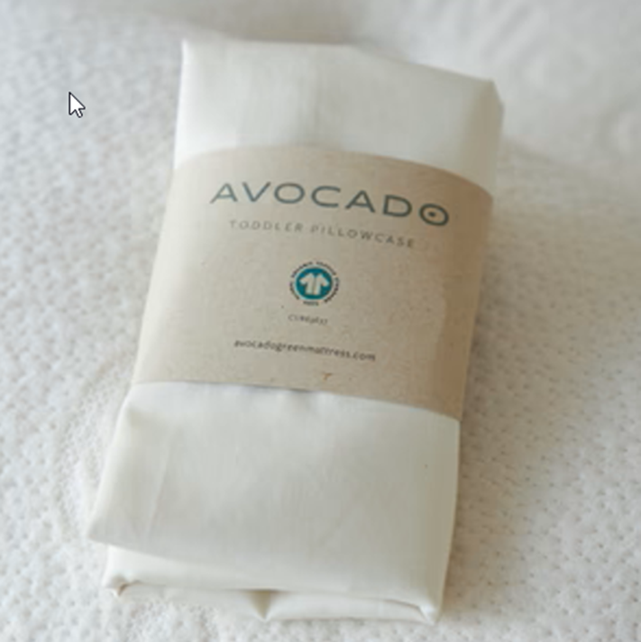 Avocado Organic Mini + Toddler Pillowcase - Natural Color $29