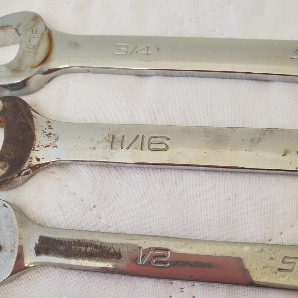 Snap On Tools 10 Pc SAE 12 Point Combination Wrench Set - Lot 405