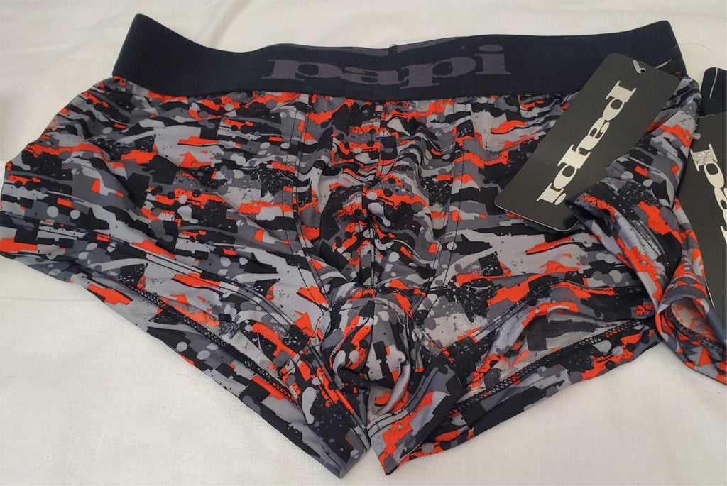 Pack of 2 Papi Men's Brazilian Camo Modern Stretch Trunks Size S 28-30