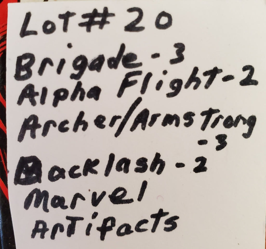 Lot of 12 Brigade Archer & Armstrong Artifacts Backlash & Marvel Comic Books #20