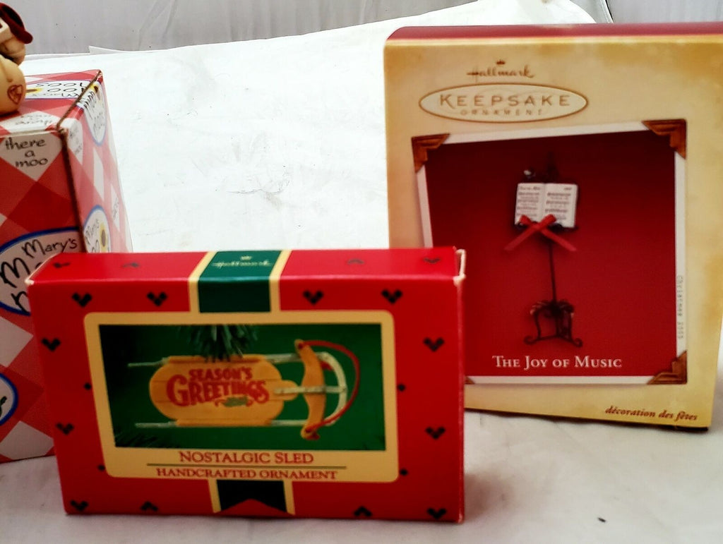 Vintage Lot Hallmark Keepsake Club pop Kittens, Nutcracker Christmas Ornaments