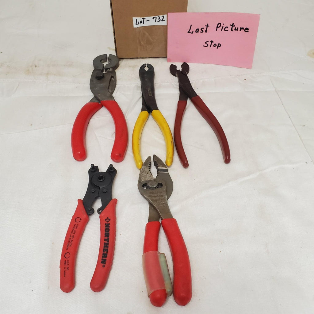Lot of 5 Mixed Automotive Pliers Set LOT-732