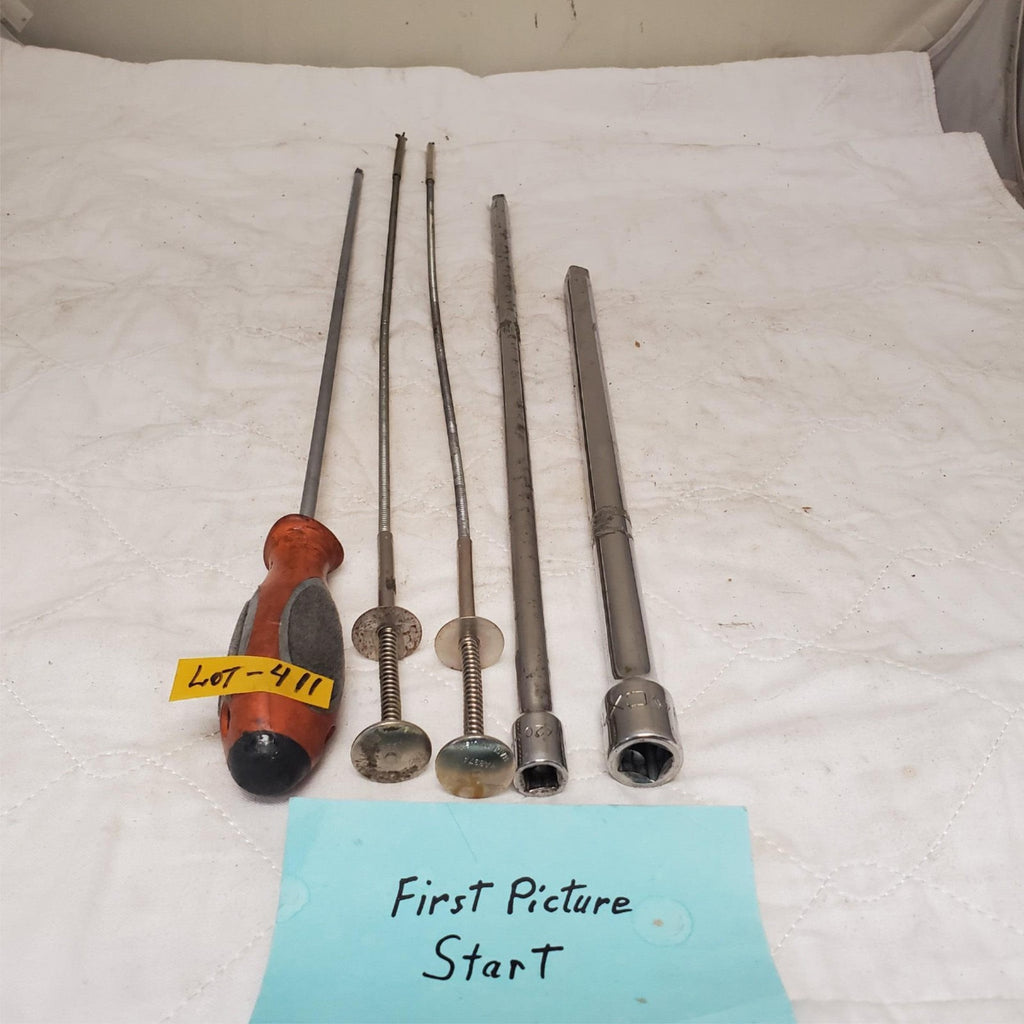 Lot of 6 Metal Tools Including Screwdriver and Rods LOT-411