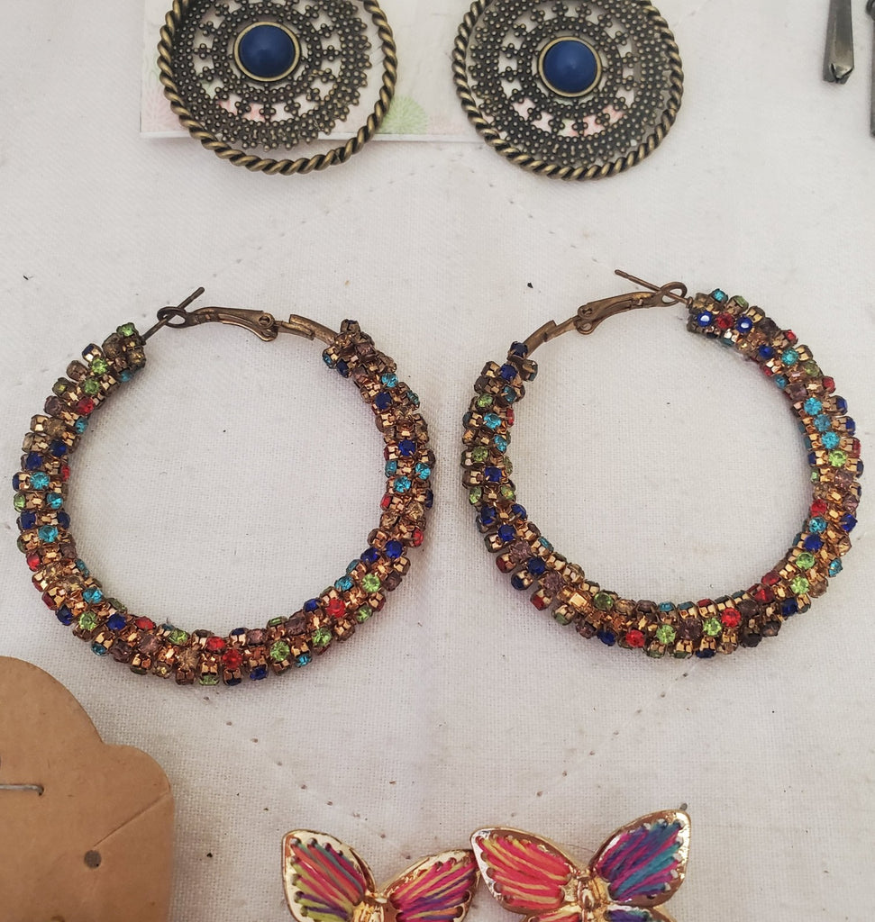 Lot of 7 Vintage Retro Dangle Stud Earrings