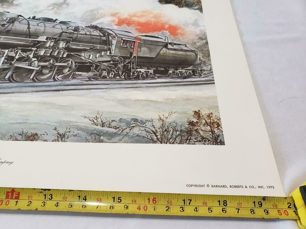 The Baltimore and Ohio Railroad Company 6150 2-10-2 Steam Train Print H. Suter