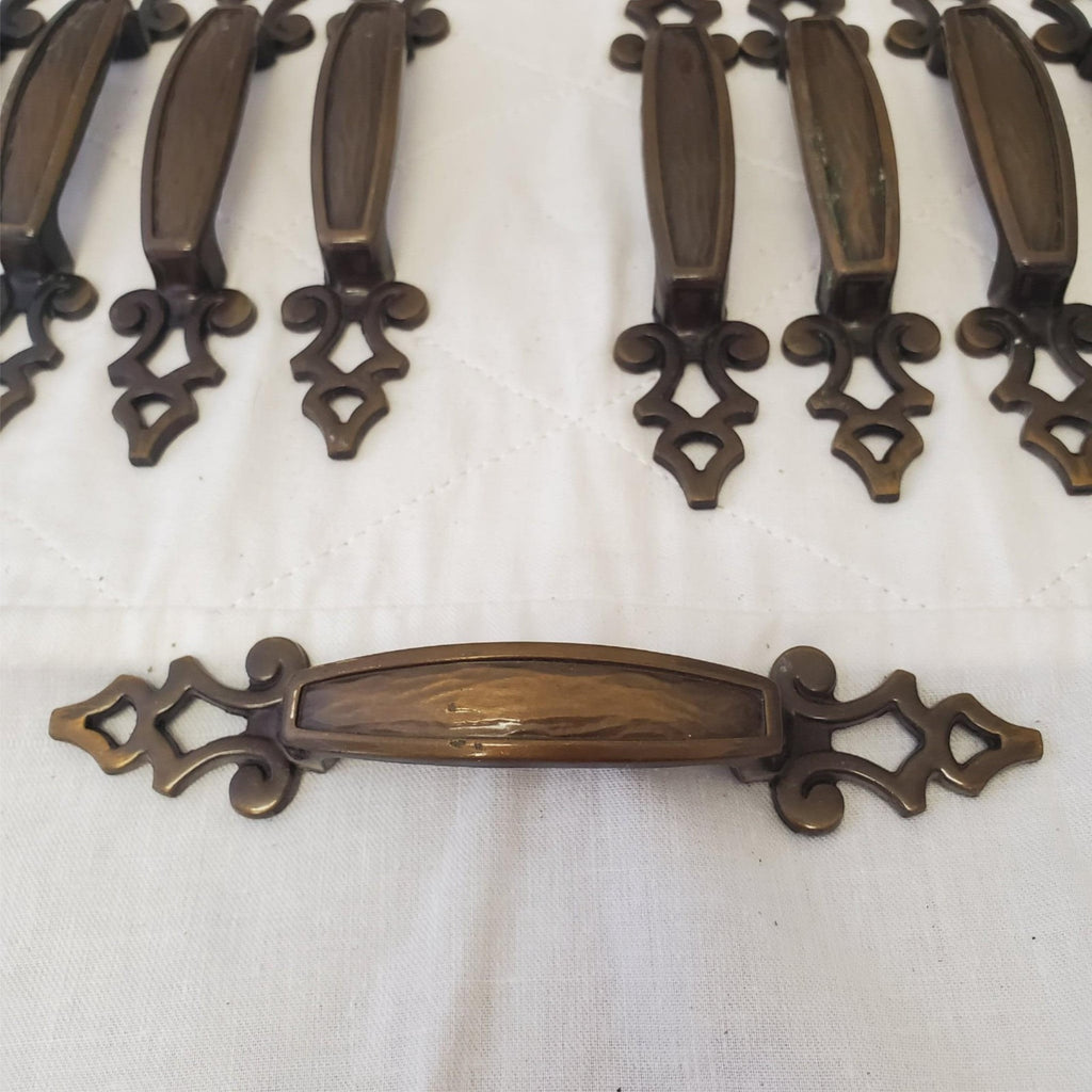 Lot of 23 Vintage Bronze Amerock Carriage Cabinet Drawer Pulls Handle #6