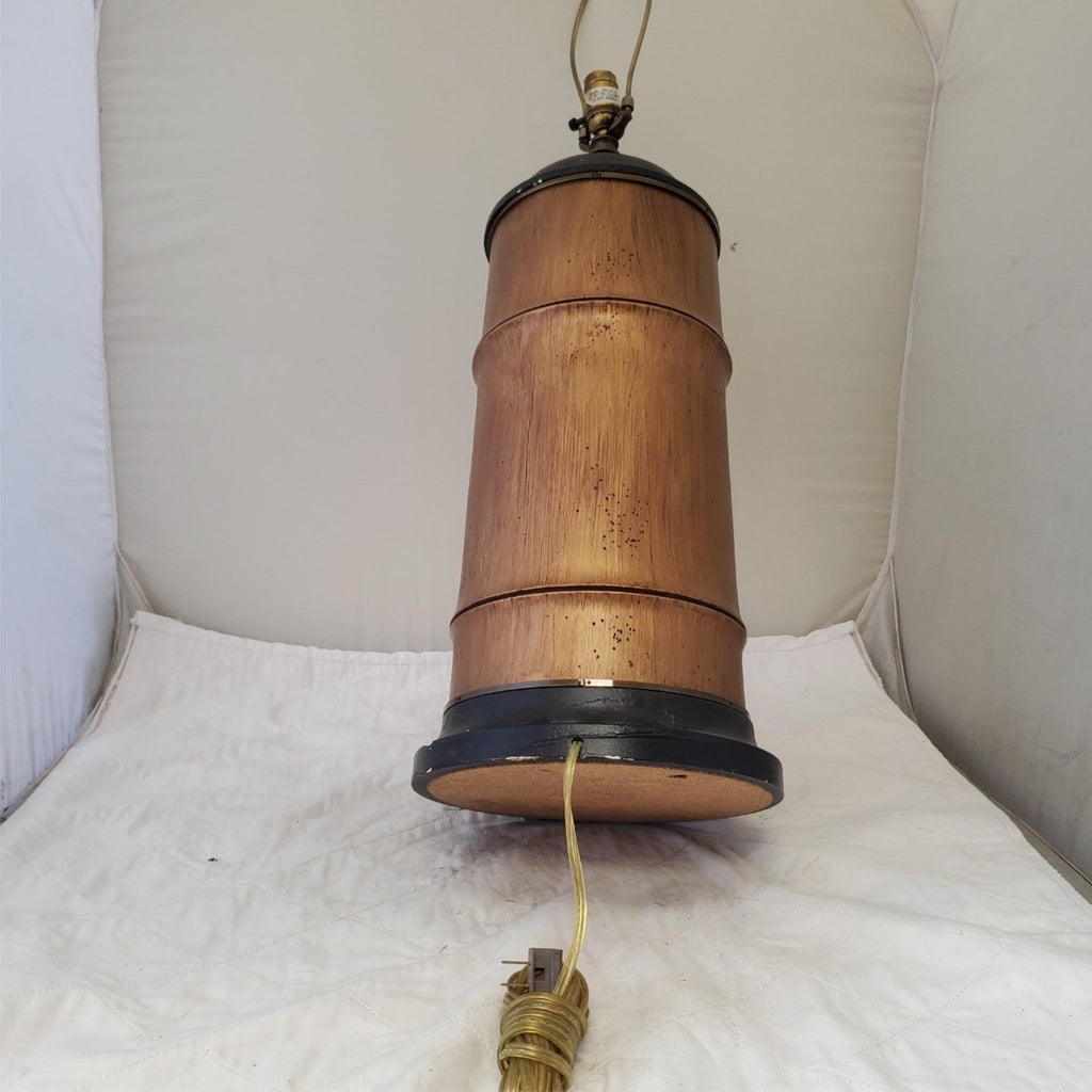 Vintage Brass & Wooden Table Lamp A5