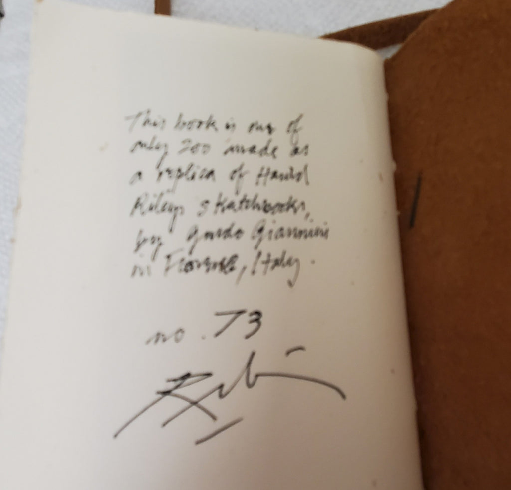 Limited edition 73 of 200 Replica of Howard Rileys Mini Sketchbook