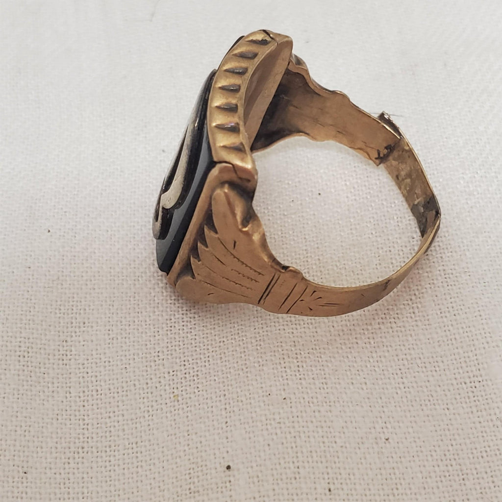 Letter D Gold Broken Scrap Ring