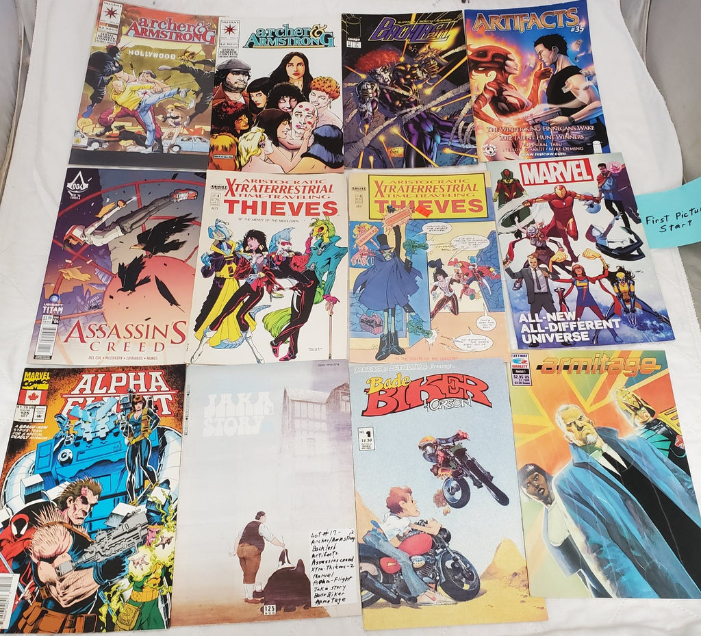 Lot of 12 Archer & Armstrong Backlash Marvel & Other Comic Books #17